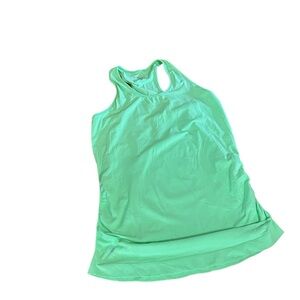 Athleta lime green exercise racer back shirted tank NWOT